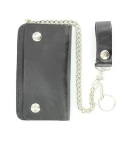 M&F Western Nocona® Black Leather Trucker Wallet