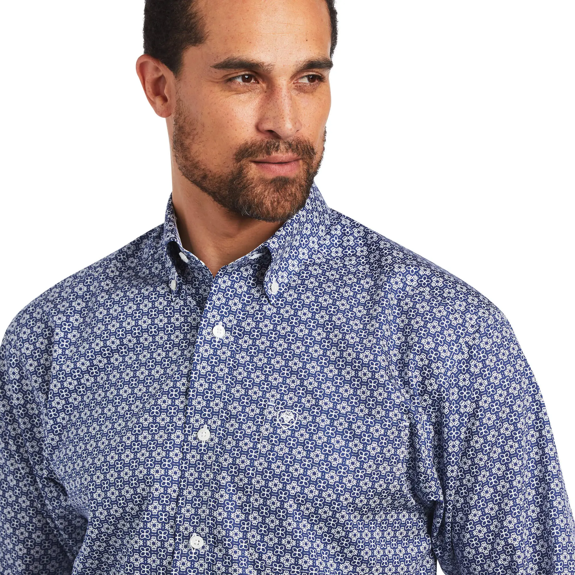 Ariat® Men's Ernest Wrinkle-Free Long Sleeve Button Front Western Shirt 4 Ariat® Men's Ernest Wrinkle-Free Long Sleeve Button Front Western Shirt - Image 4