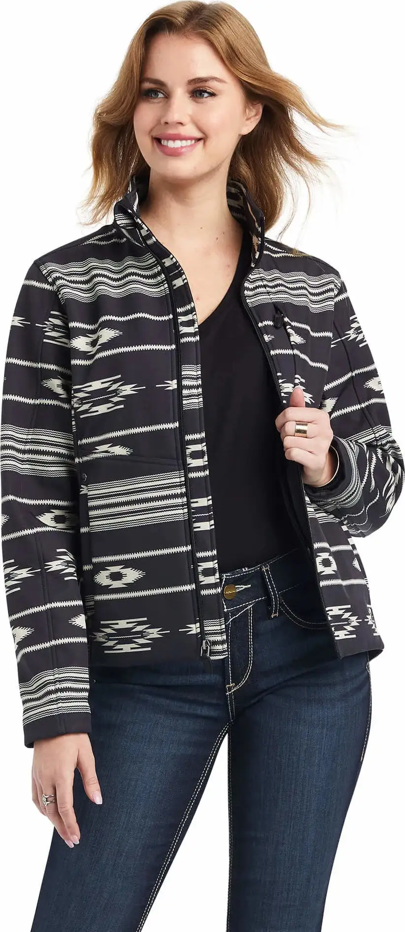 Ariat® Women's Chimayo Zip Front Concealed Carry Softshell Western Jacket 1 Ariat® Women's Chimayo Zip Front Concealed Carry Softshell Western Jacket