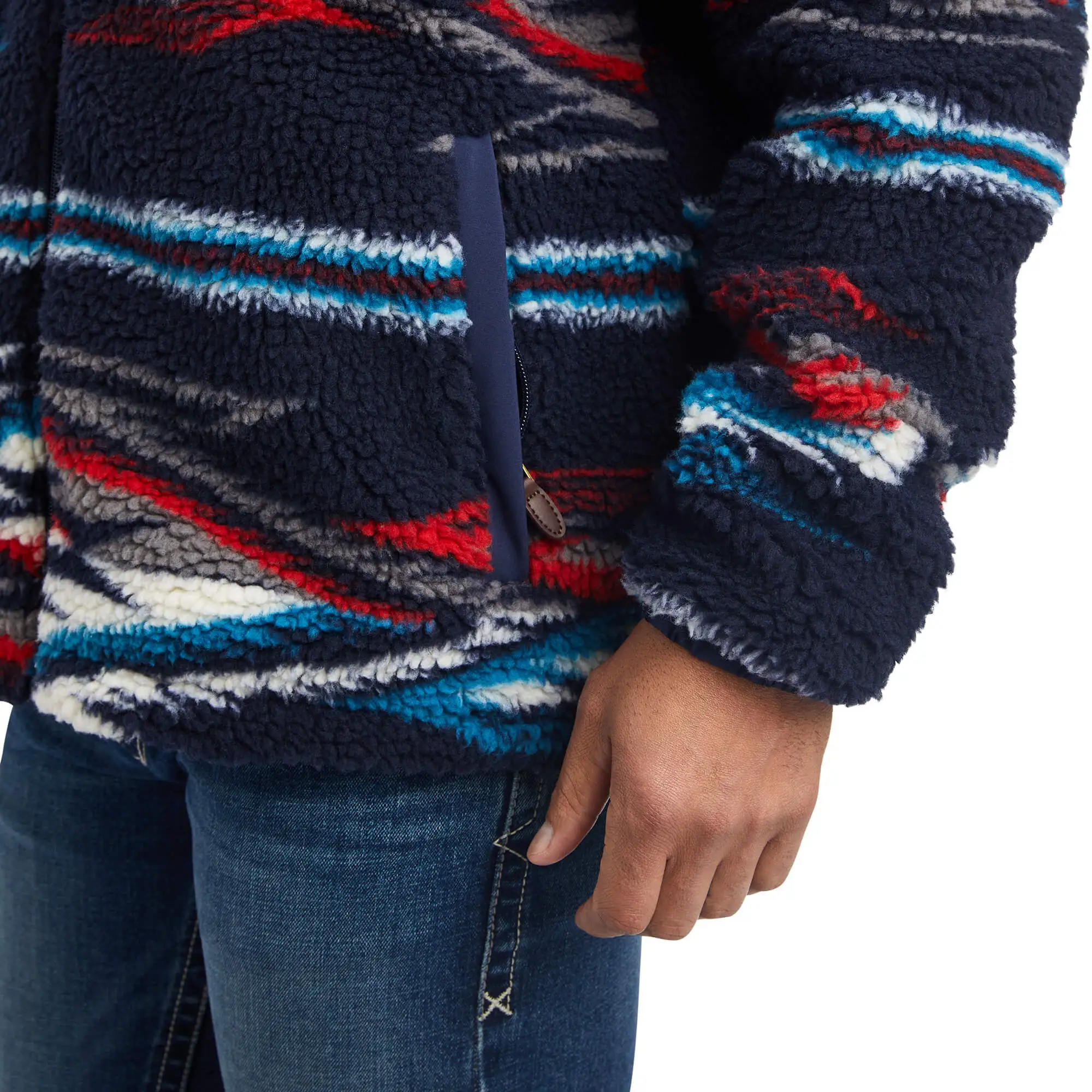 Ariat® Men's Southwest Chimayo Fleece Zip Front Western Jacket 5 Ariat® Men's Southwest Chimayo Fleece Zip Front Western Jacket - Image 5