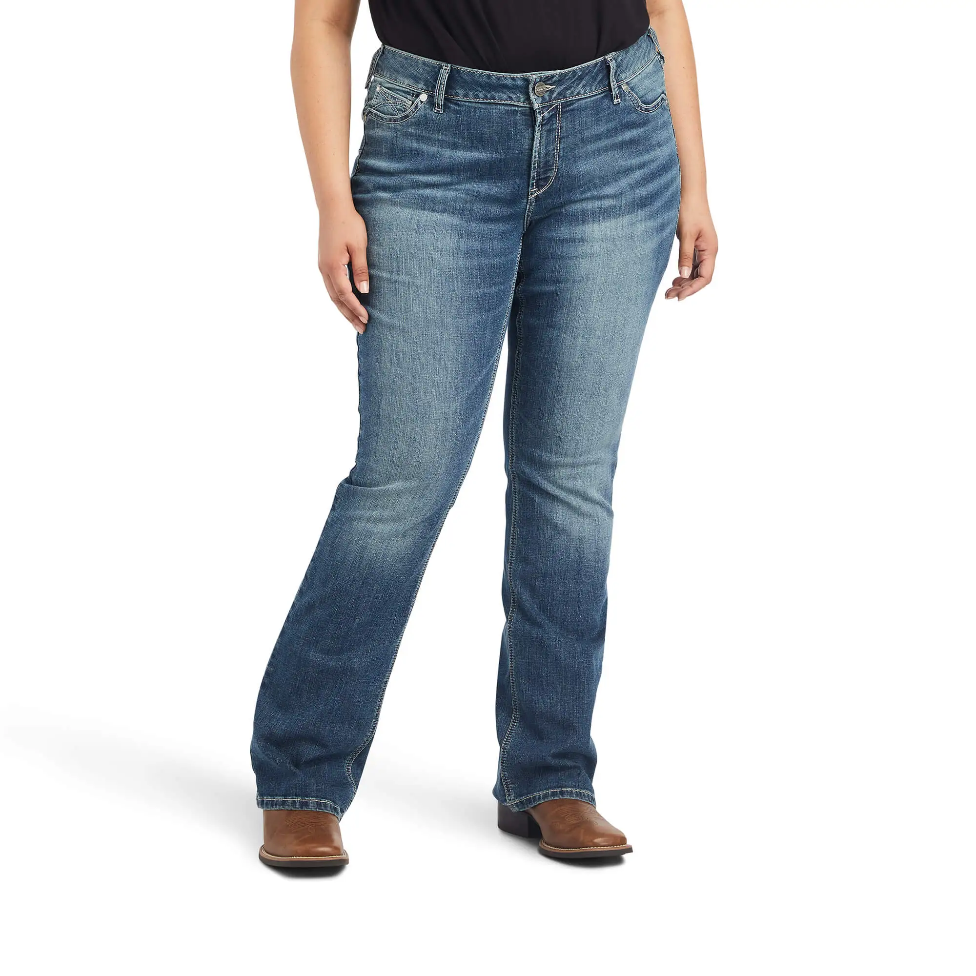 Ariat® Women's REAL Maisie Boot Cut Denim Jeans 3 Ariat® Women's REAL Maisie Boot Cut Denim Jeans - Image 3