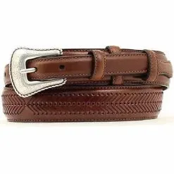 M&F Western Nocona® Men's Ranger Arrow Lacing Leather Western Belt