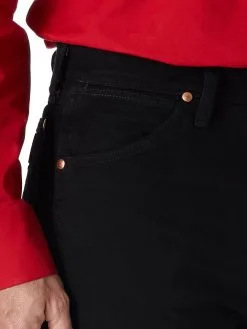 Wrangler® Men's Cowboy Cut 13MWZ Pre-Washed Denim Jeans - Black / Grey -Leather Wallet Shop 13MWZWK ALT4