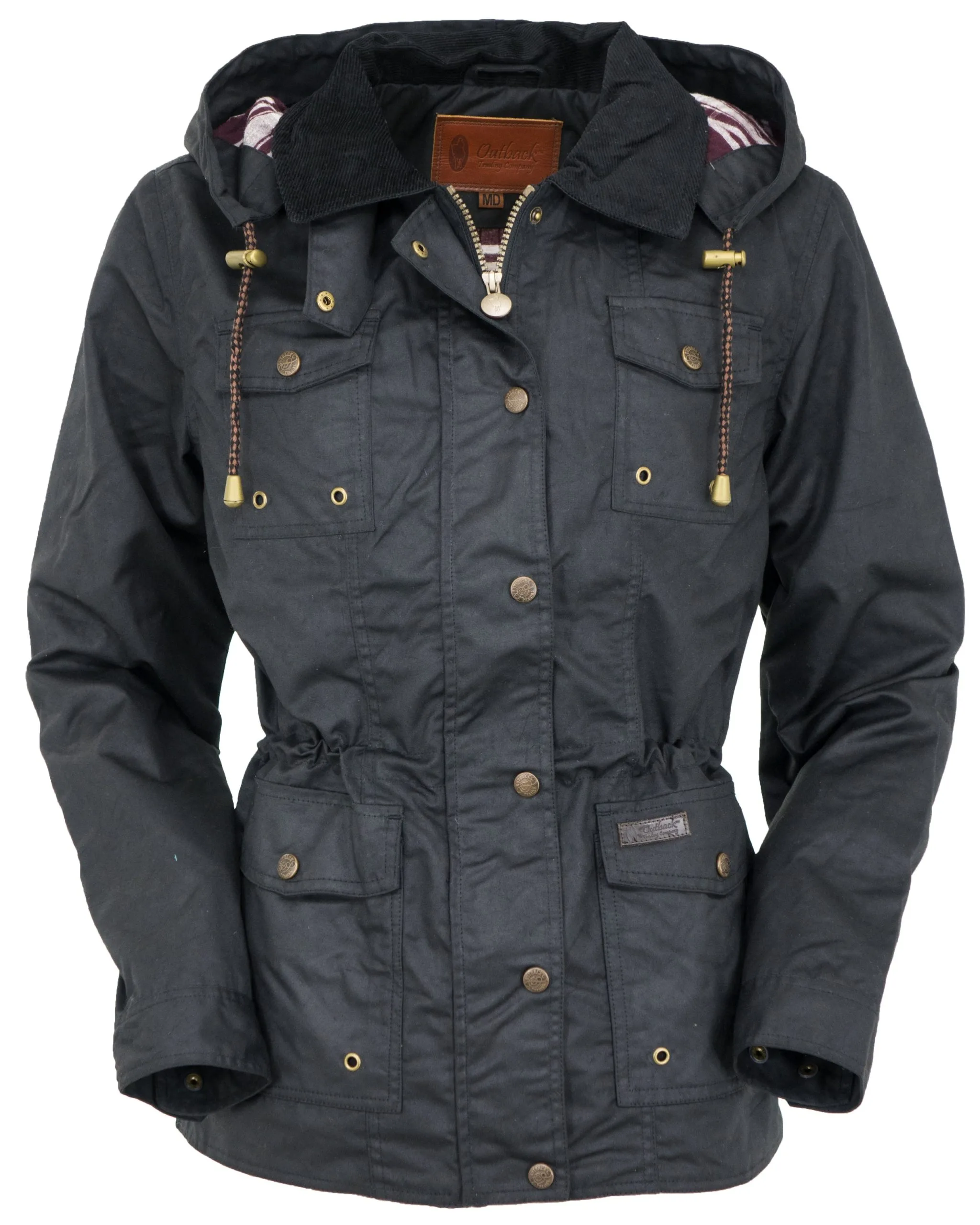 Outback Trading® Women's Jill-A-Roo Black Oilskin Western Jacket 2 Outback Trading® Women's Jill-A-Roo Black Oilskin Western Jacket - Image 2