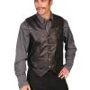 Scully® Men's Black Soft-Touch Lambskin Leather Snap Front Western Vest