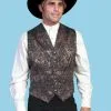 Wah Maker Men's Old West Paisley Cloth Vest
