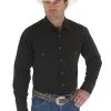 Wrangler® Men's Solid Long Sleeve Peal Snap Front Western Dress Shirt