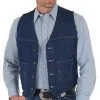 Wrangler® Men's Traditional Unlined Button Front Western Denim Vest