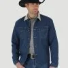 Wrangler® Men's Blanket Lined Corduroy Collar Western Denim Jacket