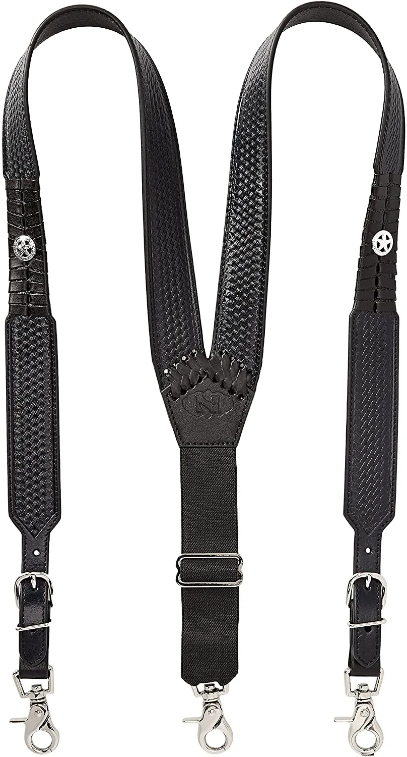 Nocona® Lone Star Adjustable Full Grain Leather Suspenders 1 Nocona® Lone Star Adjustable Full Grain Leather Suspenders