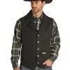 Powder River® Men's Montana Button Front Wool Vest