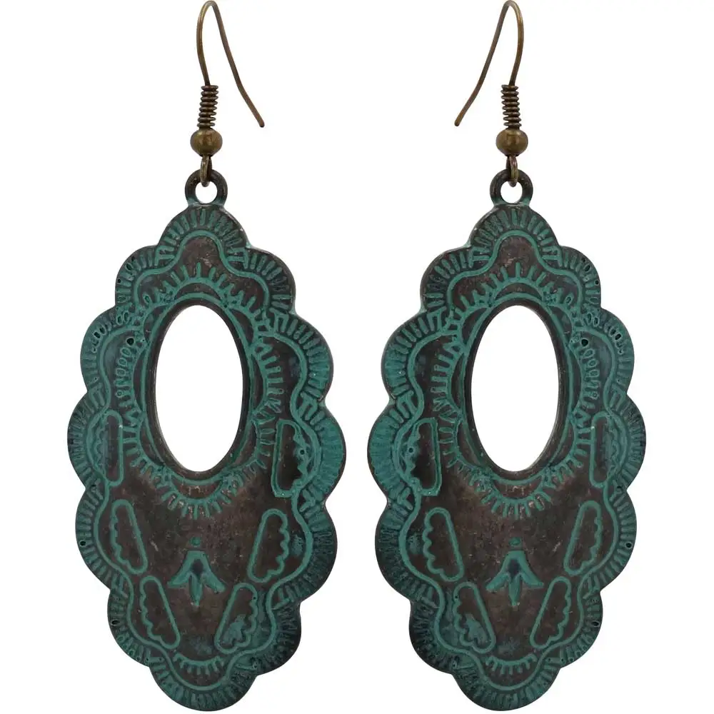 Montana Silversmiths® Women's Scalloped Window Bronze Attitude Earrings 1 Montana Silversmiths® Women's Scalloped Window Bronze Attitude Earrings