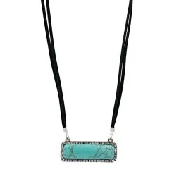 Montana Silversmiths® Women's Turquoise Tablet Western Attitude Necklace
