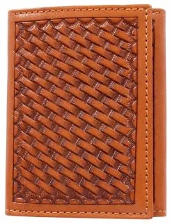 Leather Wallet Shop -Leather Wallet Shop AW93 3 D Basket Weave Tri fold Z db14583d ca0e 4207 987c debf9fa16c67