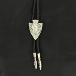 M&F Western Double S® Arrowhead Concho Buffalo Nickel Western Bolo Tie