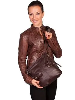 Scully® Women's Zip Top Leather Handbag