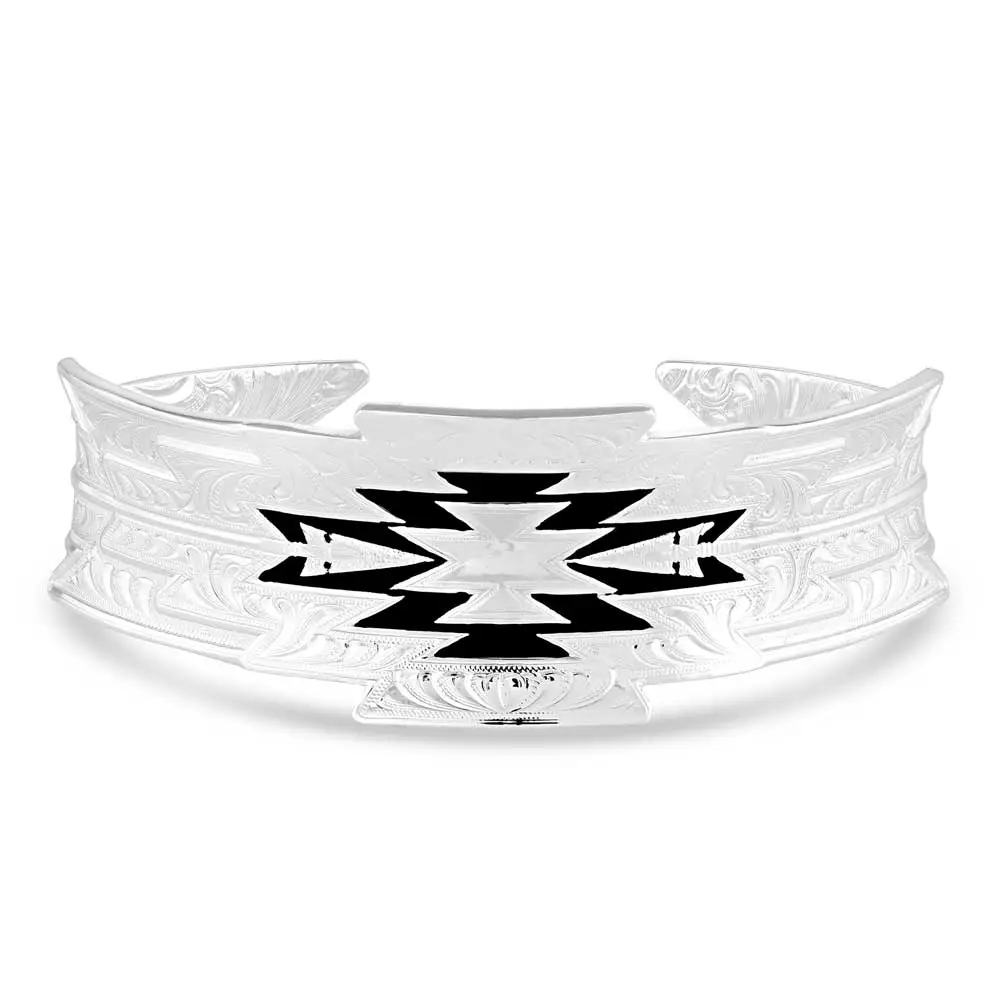 Montana Silversmiths® Women's Summer Storm Geometric Cuff Bracelet 1 Montana Silversmiths® Women's Summer Storm Geometric Cuff Bracelet