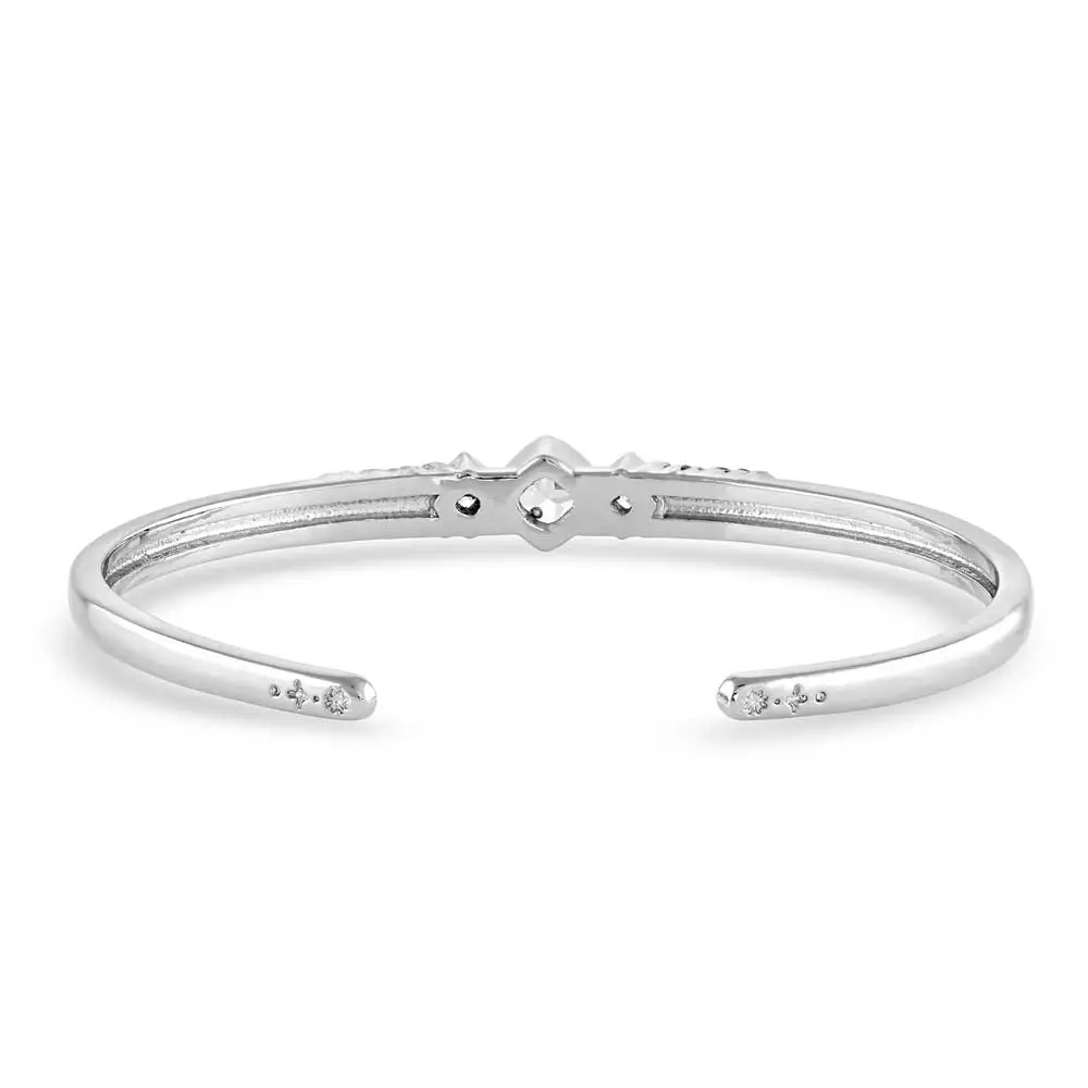 Montana Silversmiths® Women's Sparkling Wheat Crystal Cuff Bracelet 2 Montana Silversmiths® Women's Sparkling Wheat Crystal Cuff Bracelet - Image 2