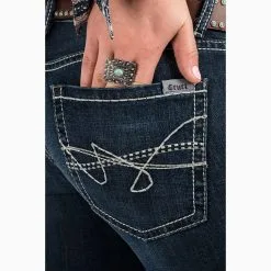 Cruel Girl® Women's Jayley Indigo Rinse Denim Jeans -Leather Wallet Shop CB12454001 4