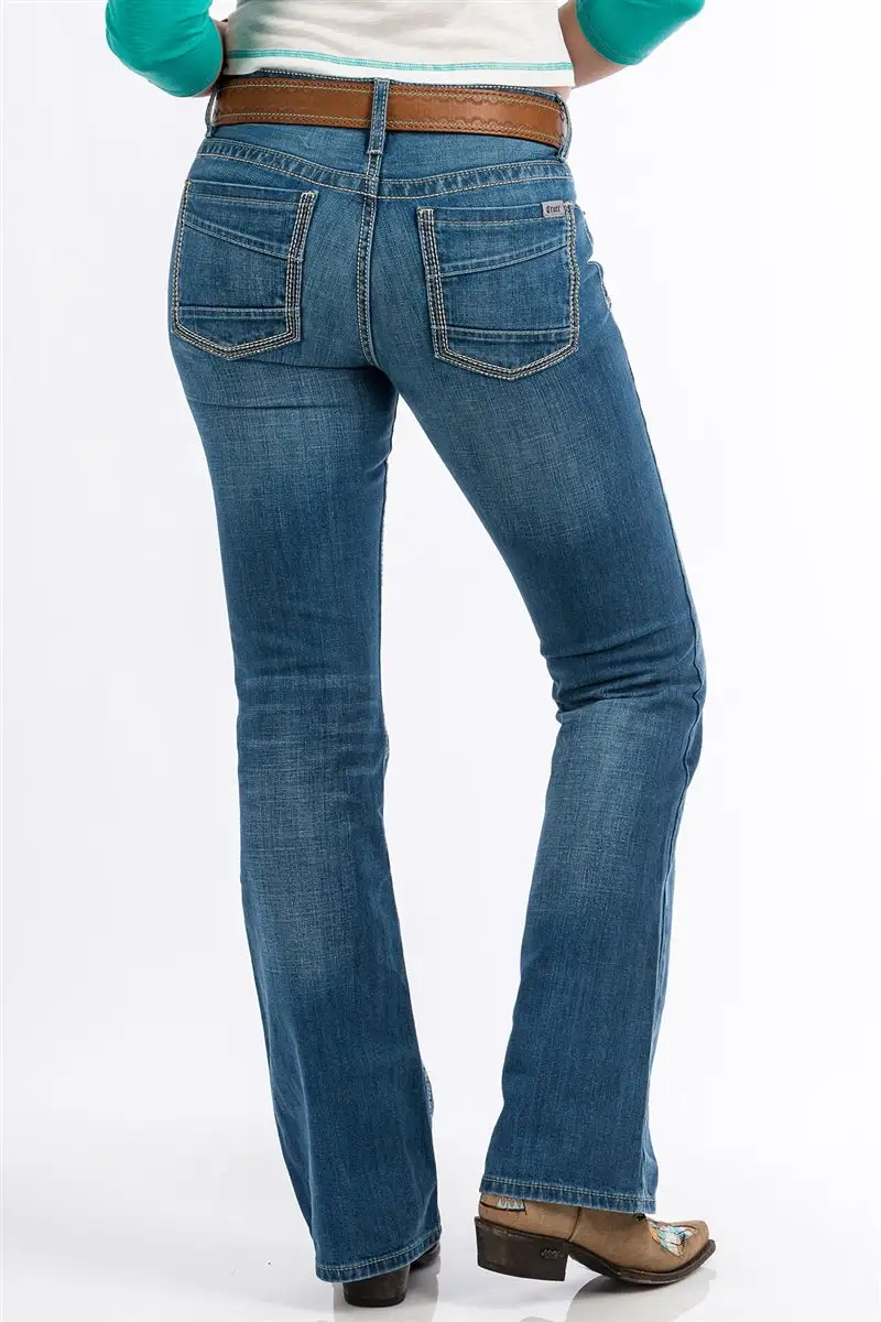 Cruel Girl® Women's Hannah Medium Stone Denim Jeans 2 Cruel Girl® Women's Hannah Medium Stone Denim Jeans - Image 2