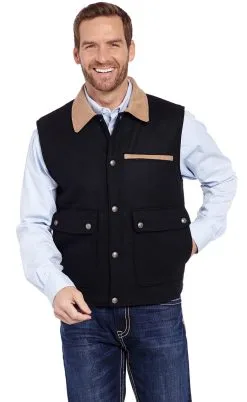 Cripple Creek® Men's Ranger Micro Wool Western Vest -Leather Wallet Shop CR38066 41 F 38399.1645559563