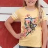 Cruel Girl® Girl's Short Sleeve Retro Western Screen Print T-Shirt