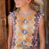 Cruel Girl® Girl's Southwest Print Pom Pom Western Tank Top
