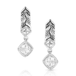 Montana Silversmiths® Women's Sparkling Wheat Crystal Earrings