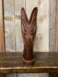 Tony Lama® Men's Bourbon Full Quill Ostrich Wide Square Toe Exotic Western Boots -Leather Wallet Shop IMG 1663
