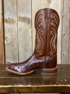 Tony Lama® Men's Bourbon Full Quill Ostrich Wide Square Toe Exotic Western Boots -Leather Wallet Shop IMG 1664