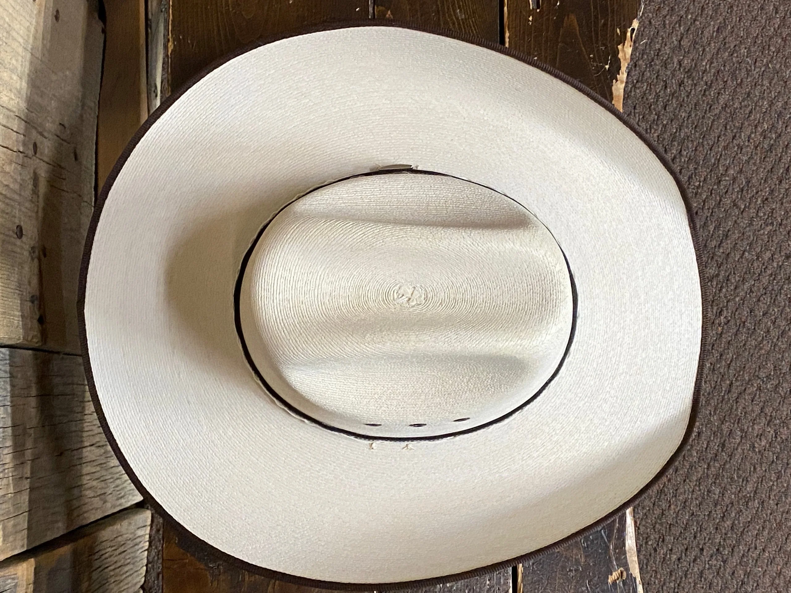 Atwood® 15X Hereford Low Bound Edge Natural Palm Leaf Straw Cowboy Hat 5 Atwood® 15X Hereford Low Bound Edge Natural Palm Leaf Straw Cowboy Hat - Image 5