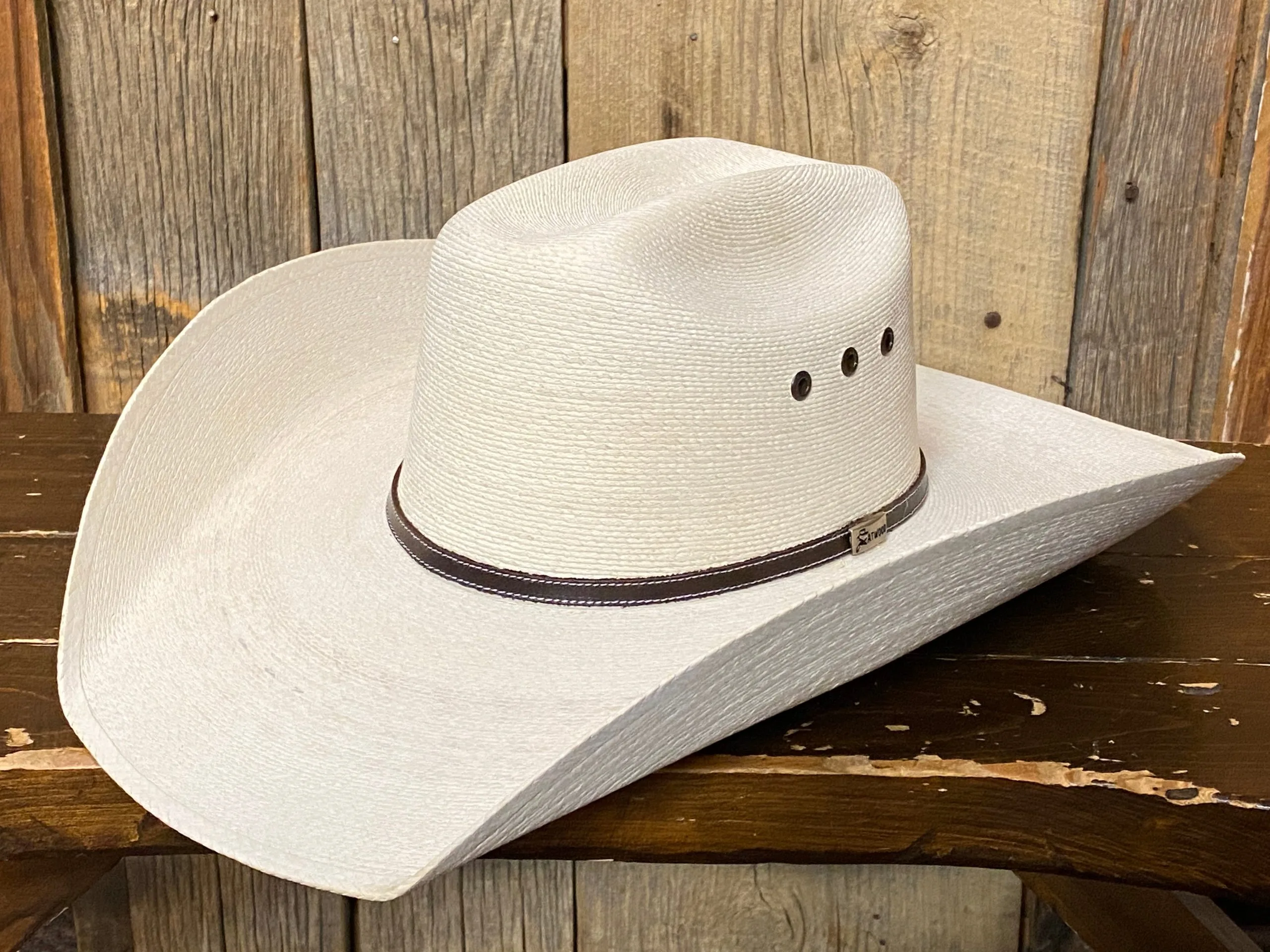 Atwood® 7X Maverick Natural Palm Leaf Straw Cowboy Hat 1 Atwood® 7X Maverick Natural Palm Leaf Straw Cowboy Hat