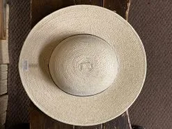 SunBody® Open Crown 3 1/2" Brim Natural Palm Leaf Straw Cowboy Hat -Leather Wallet Shop IMG 1741