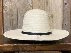 SunBody® Open Crown 4" Brim Natural Palm Leaf Straw Cowboy Hat -Leather Wallet Shop IMG 1746