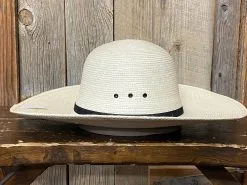 SunBody® Open Crown 4 1/2" Brim Natural Palm Leaf Straw Cowboy Hat 8 SunBody® Open Crown 4 1/2" Brim Natural Palm Leaf Straw Cowboy Hat -Leather Wallet Shop IMG 1752