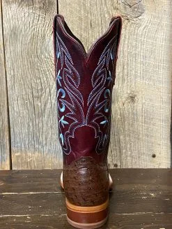 Tony Lama® Women's Tinrose Smooth Ostrich Exotic Cowboy Boots -Leather Wallet Shop IMG 1775