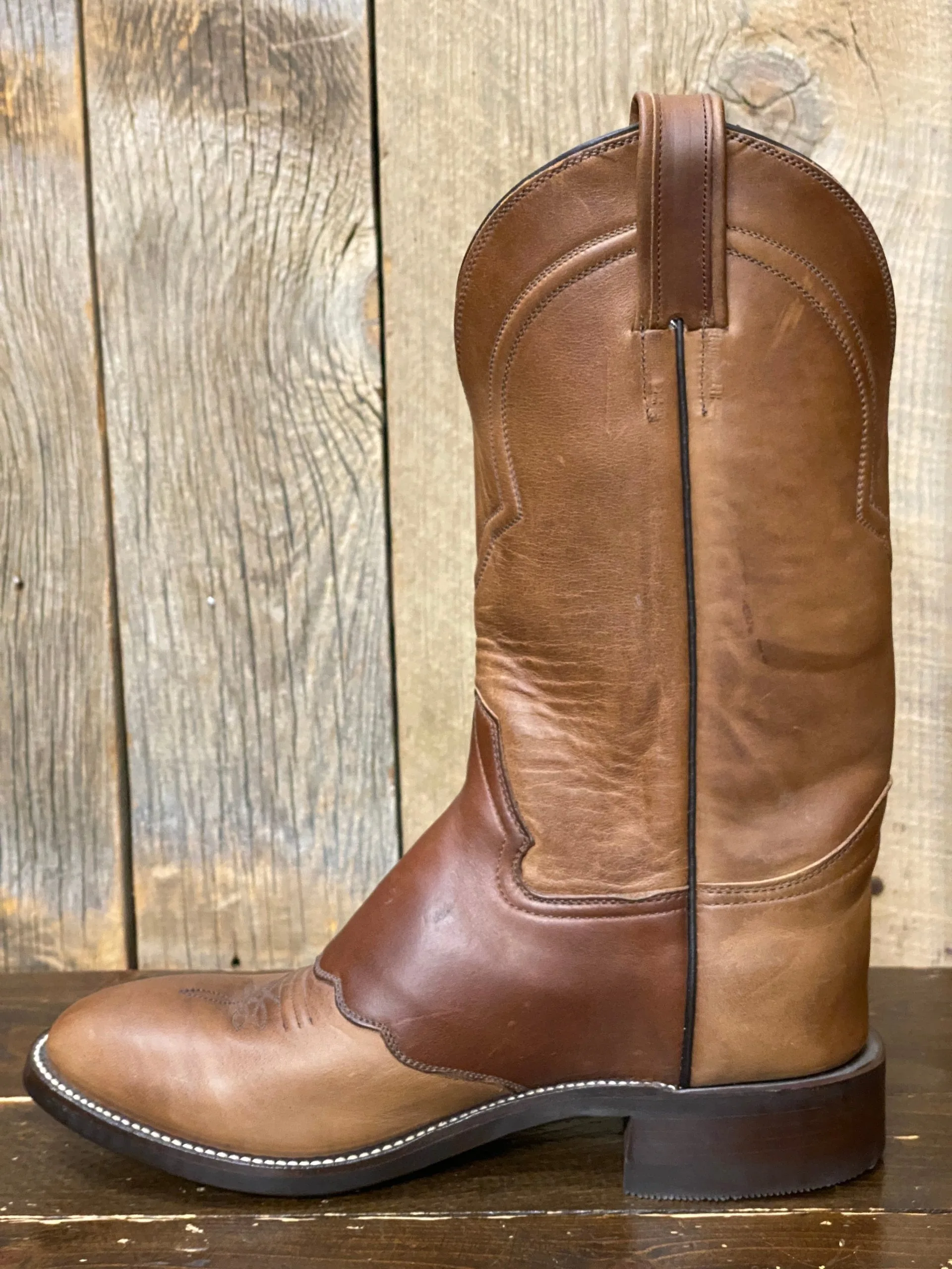 Honcho Boots Honcho Solano® Tobacco Roper Full Grain Leather Cowboy Boots 3 Honcho Boots Honcho Solano® Tobacco Roper Full Grain Leather Cowboy Boots - Image 3