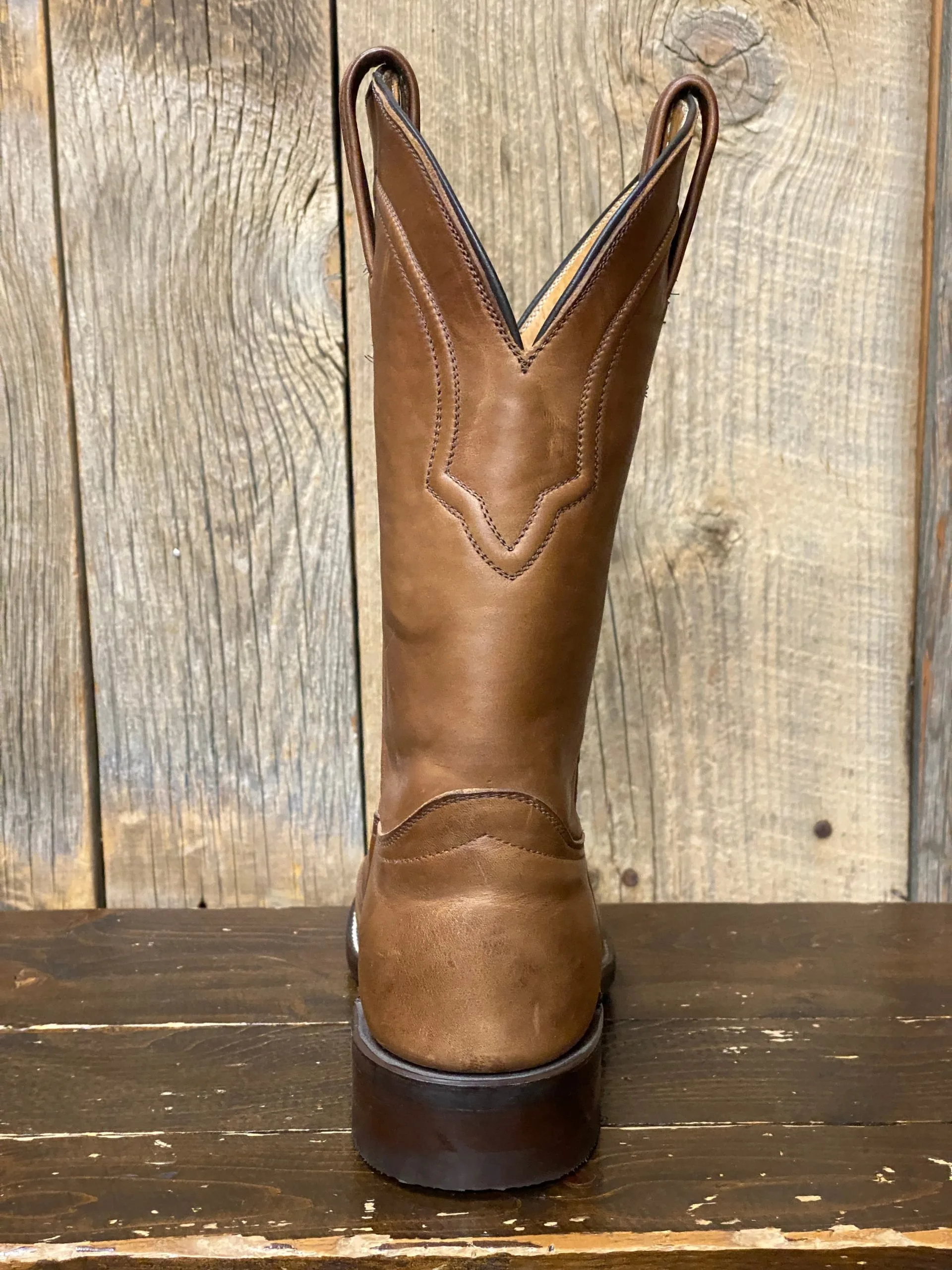 Honcho Boots Honcho Solano® Tobacco Roper Full Grain Leather Cowboy Boots 4 Honcho Boots Honcho Solano® Tobacco Roper Full Grain Leather Cowboy Boots - Image 4