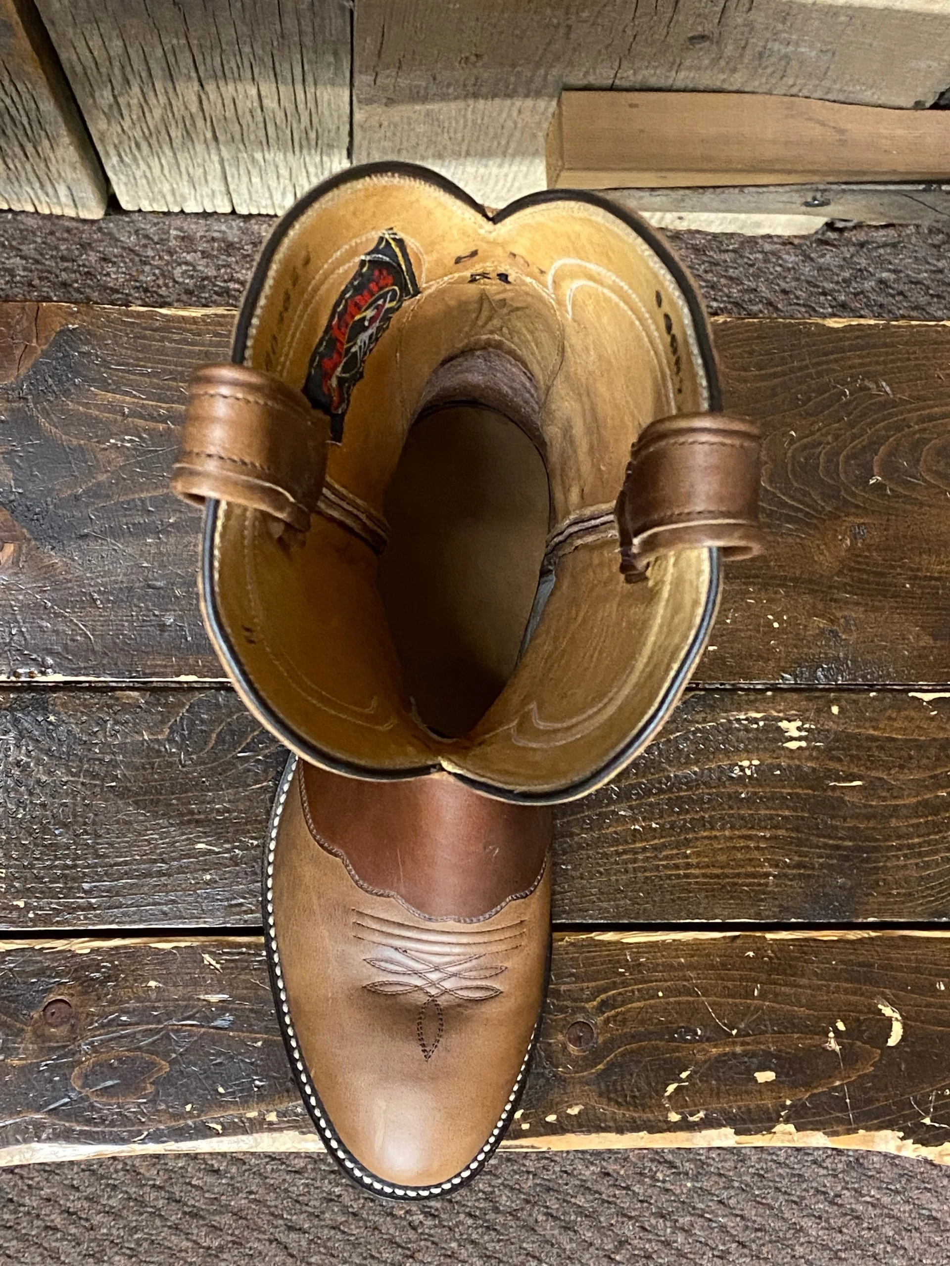 Honcho Boots Honcho Solano® Tobacco Roper Full Grain Leather Cowboy Boots 5 Honcho Boots Honcho Solano® Tobacco Roper Full Grain Leather Cowboy Boots - Image 5