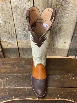 Honcho Boots Honcho Solano® Buckaroo Full Grain Leather Tall Top Cowboy Boots - Bone / Saddle -Leather Wallet Shop IMG 1830