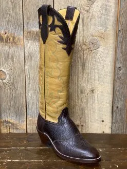 Honcho Boots Honcho Solano® Buckaroo Full Grain Leather Tall Top Cowboy Boots - Bone / Saddle -Leather Wallet Shop IMG 1832