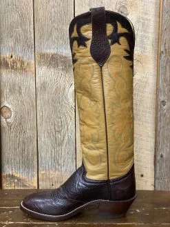 Honcho Boots Honcho Solano® Buckaroo Full Grain Leather Tall Top Cowboy Boots - Bone / Saddle -Leather Wallet Shop IMG 1834