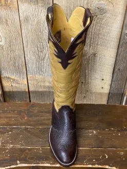 Honcho Boots Honcho Solano® Buckaroo Full Grain Leather Tall Top Cowboy Boots - Bone / Saddle -Leather Wallet Shop IMG 1836