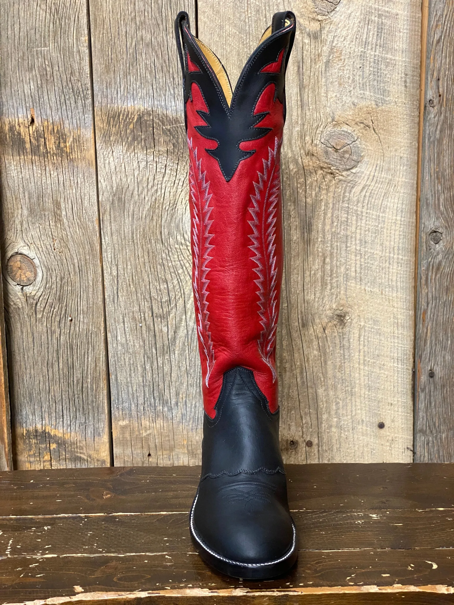 Honcho Boots Honcho Solano® Buckaroo Red Glazed Full Grain Leather Tall Top Cowboy Boots 2 Honcho Boots Honcho Solano® Buckaroo Red Glazed Full Grain Leather Tall Top Cowboy Boots - Image 2