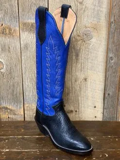 Honcho Boots Honcho Solano® Buckaroo Wilson Blue Full Grain Leather Tall Top Cowboy Boots