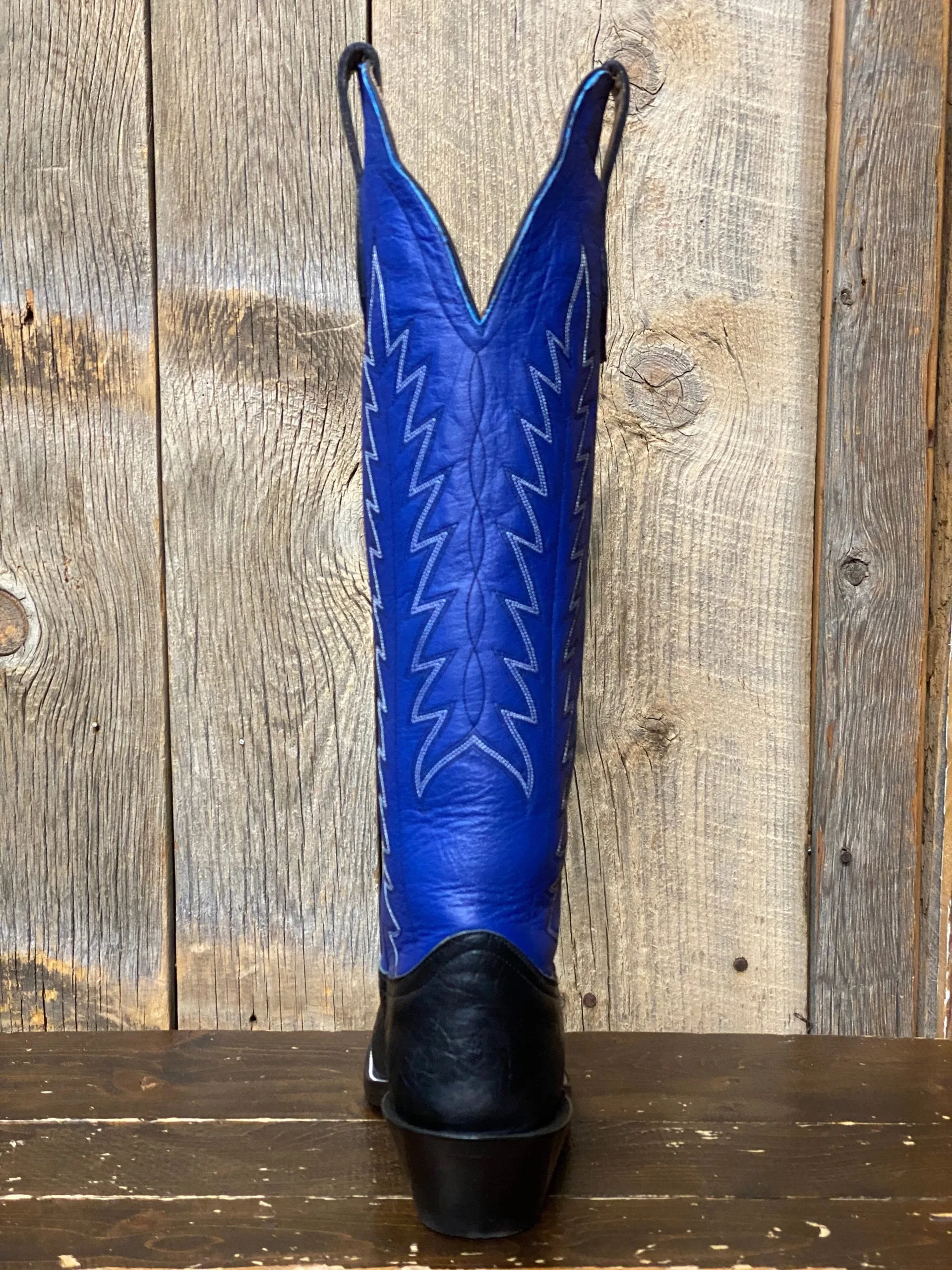 Honcho Boots Honcho Solano® Buckaroo Wilson Blue Full Grain Leather Tall Top Cowboy Boots 4 Honcho Boots Honcho Solano® Buckaroo Wilson Blue Full Grain Leather Tall Top Cowboy Boots - Image 4