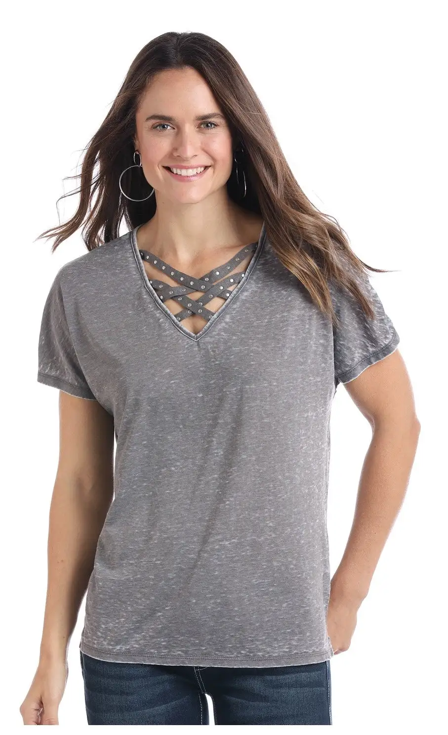 Panhandle Slim Women's Criss Cross Studs Traditional Shirt 2 Panhandle Slim Women's Criss Cross Studs Traditional Shirt - Image 2