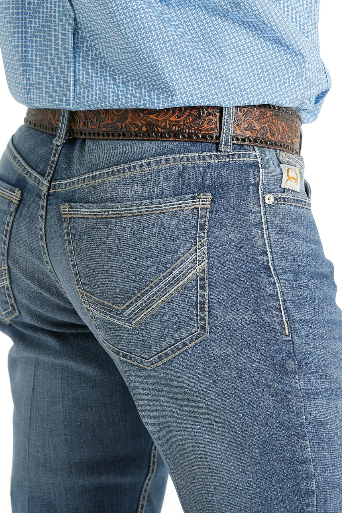 Cinch® Men's Ian 5 Pocket Medium Stonewash Bootcut Denim Jeans 3 Cinch® Men's Ian 5 Pocket Medium Stonewash Bootcut Denim Jeans - Image 3