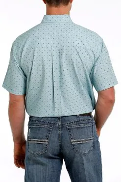 Cinch® Men's Diamond Print Short Sleeve Button Front Western Shirt -Leather Wallet Shop MTW1704091 3