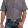 Cinch® Men's ArenaFlex® Grey Print Short Sleeve Button Front Western Shirt